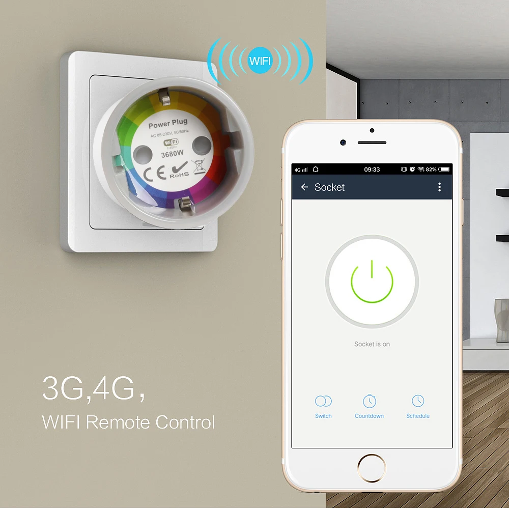 NEO Coolcam умная розетка Wi-Fi 3680 Вт 16А таймер для мониторинга энергии ЕС розетка Голосовое управление от Alexa Google IFTTT