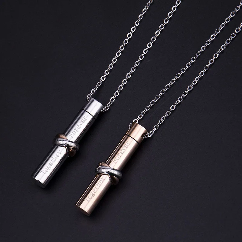 Модные ювелирные изделия для мужчин и женщин ожерелье в форме тубы урны