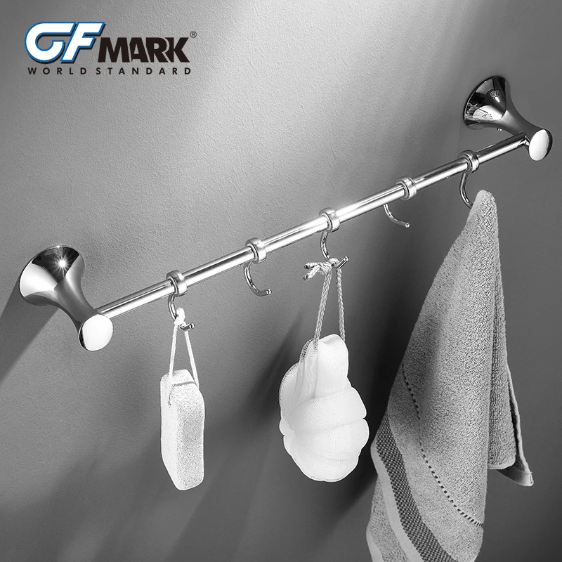 GFmark регулируемые настенные крючки хромированная вешалка из цинкового сплава