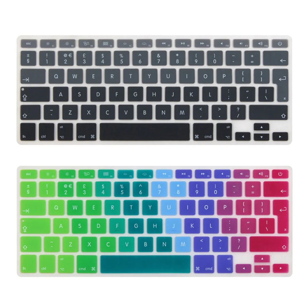 Чехол для клавиатуры английский Mid 2009-Mid 2015 MacBook Pro 13 15 дюймов Retina/CD ROM A1502 A1425 A1278 A1398