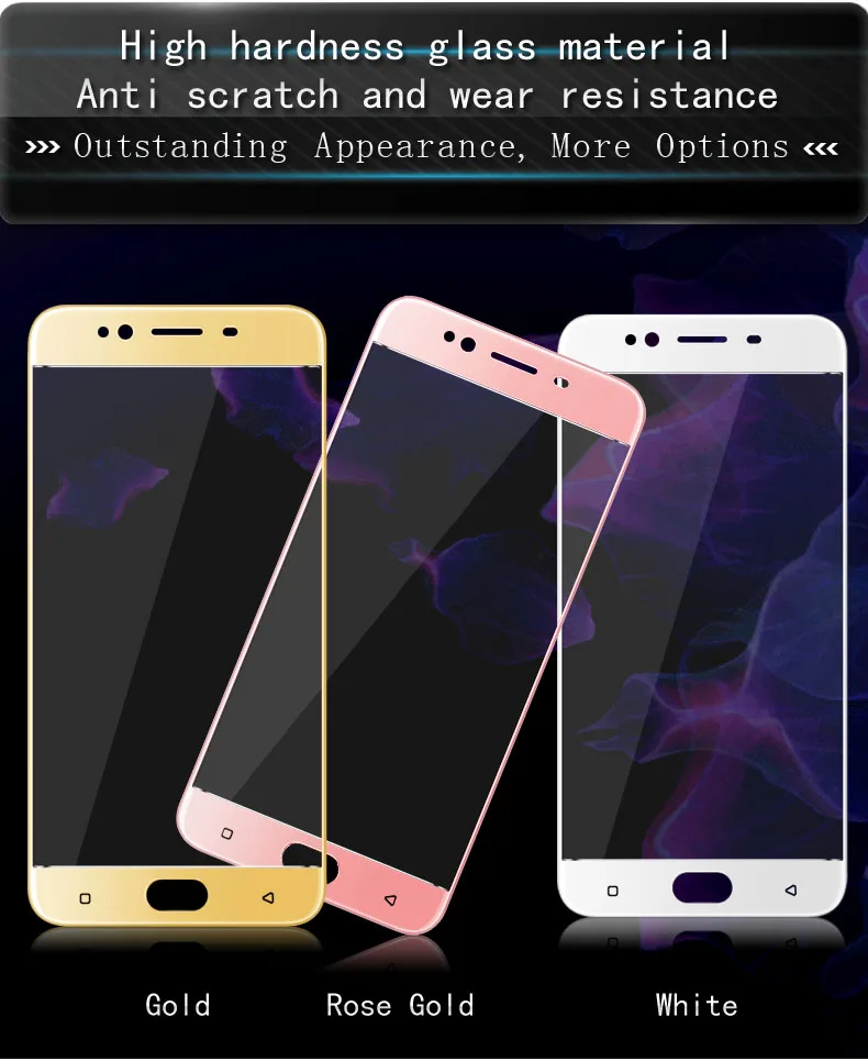 Закаленное 3D стекло для OPPO R9S 2 шт. полноэкранная Защитная пленка Plus | Мобильные