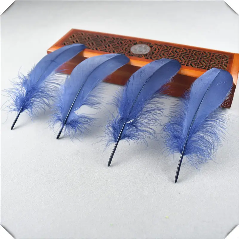Navy Горячая красный Гусь feather20-100pcs13-18CM DIY Перья для рукоделия и ювелирных изделий Аксессуары для одежды Свадебные украшения Шлейфы - Цвет: Navy