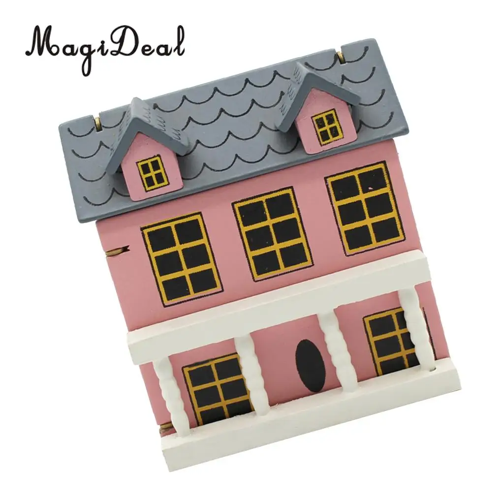 MagiDeal 1/12 Масштаб Мини макеты кукольного домика Villla деревянный дом модель для спальня гостиная Декор дети ролевые игры игрушки