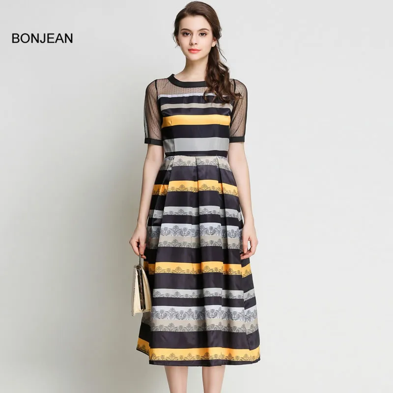 Bonjean vestidos de fiesta продажа lanon 2017 новый вышивка печати короткая dress женщины
