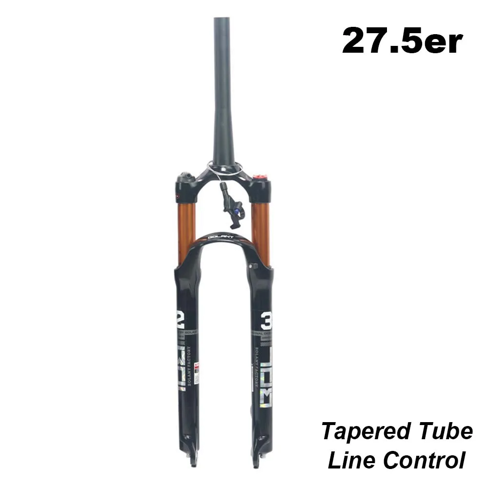 27.5er Tapered Tube Передняя вилка для горного велосипеда Bolany 26, 27,5, 29er дюймов, из магниевого сплава, для горного велосипеда, 32 rl100мм, вилка, дисковый тормоз, запчасти для велосипеда - Цвет: 27.5er Tapered Tube