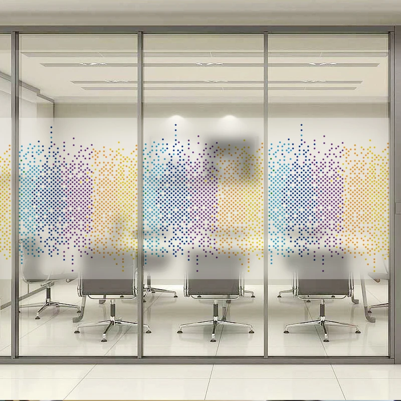 Новая креативная Трехцветная мозаика стеклянная пленка наклейка на окно