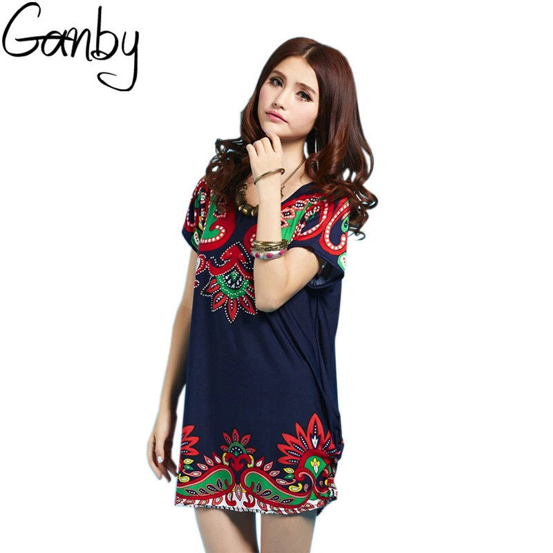 Ganby 2017 модное летнее платье в индийском богемном стиле новое большого размера