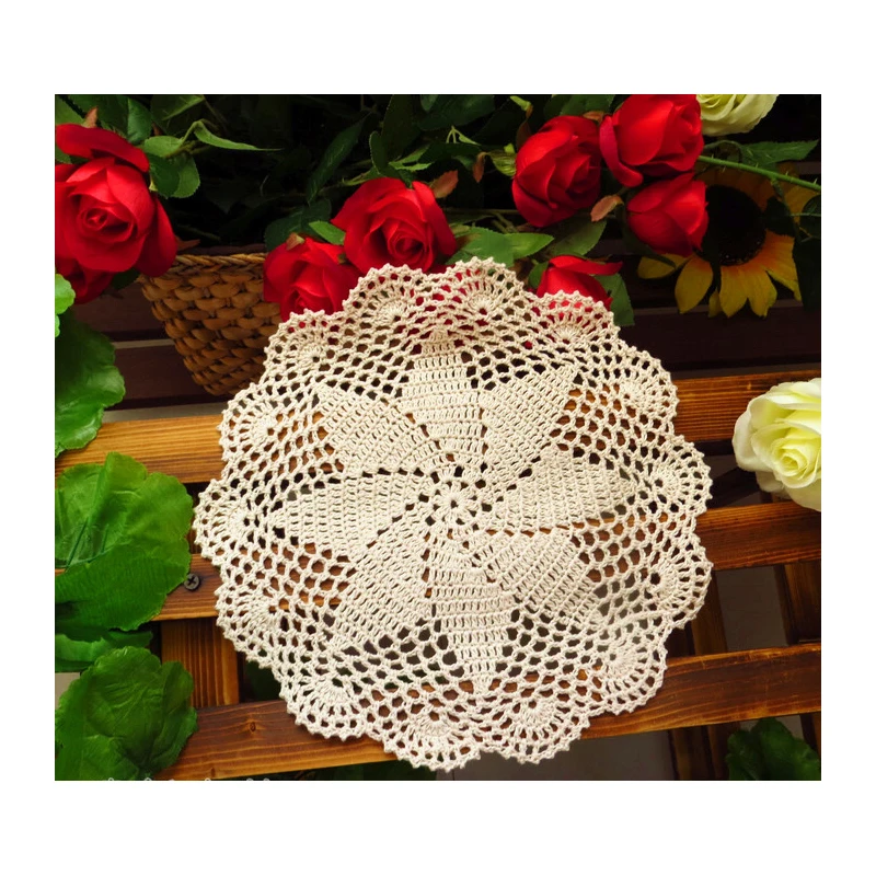 Винтажные Оптовые домашние приборы для вязания крючком с цветами ручной работы 12