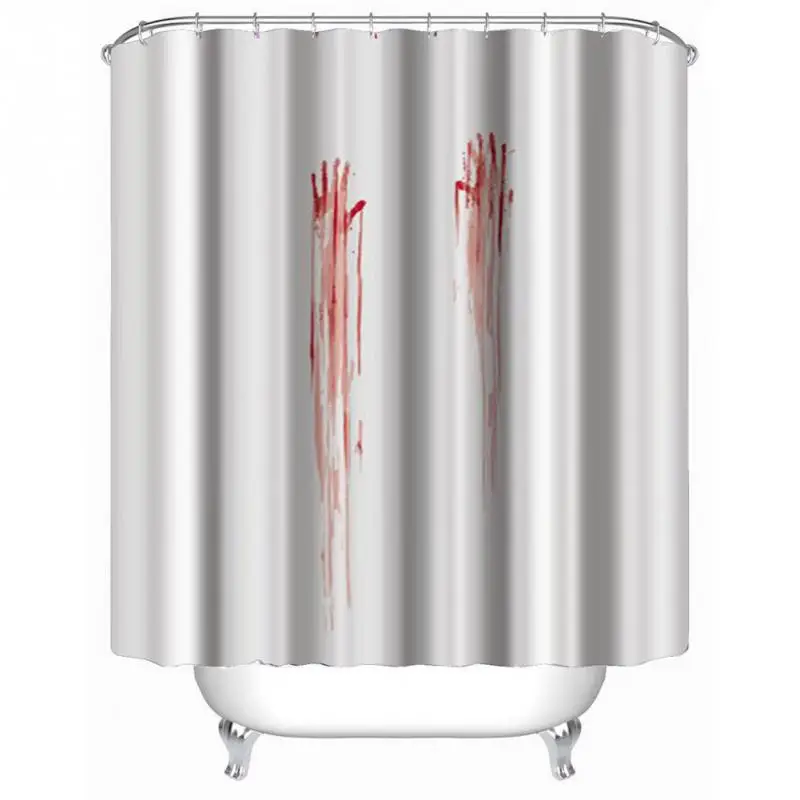 Кровавый отпечаток руки занавеска для душа стильная семейная ванная комната
