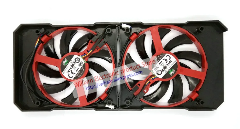 Оригинальный Корпус для видеокарты XFX R9 380 380X 370 370X RX460 560 охлаждающий вентилятор |