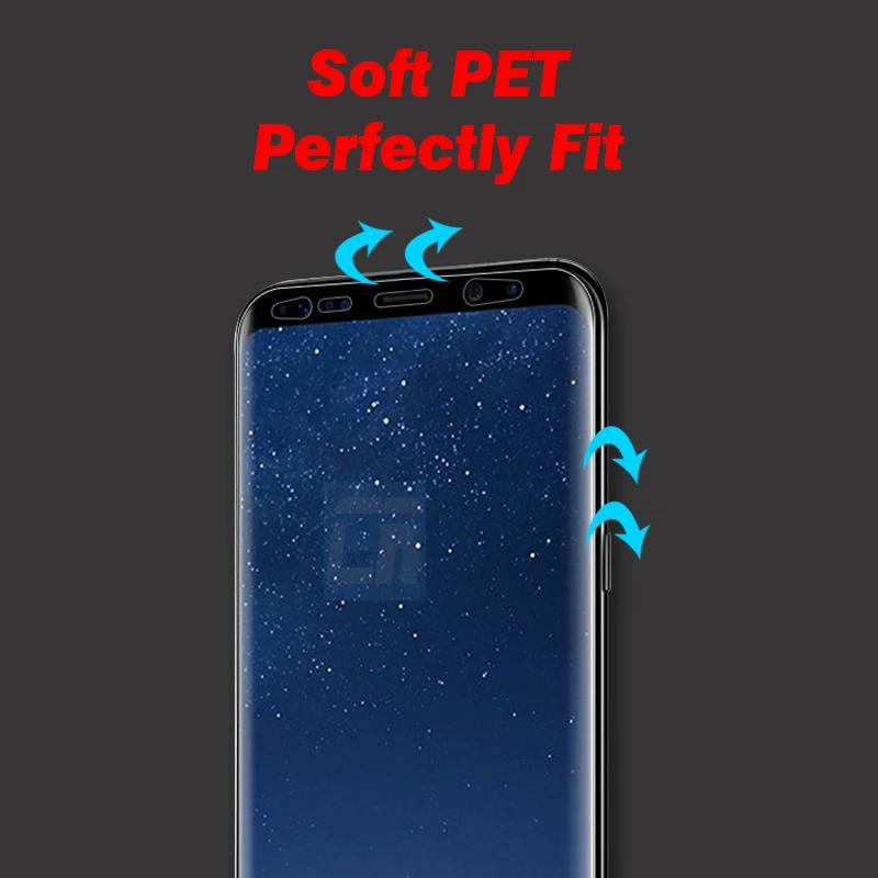 3D изогнутая ПЭТ мягкая защитная пленка на весь экран для samsung Galaxy S9 S8 Plus Note 8 S6 S7 Edge