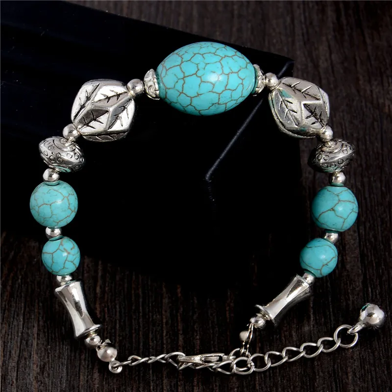 

Topkeeping Brand Women Casual Fashion Jewelry Irregular shape Beads Bracelets Girls Exquisite Boho Ethnic Style Retro Bracelets