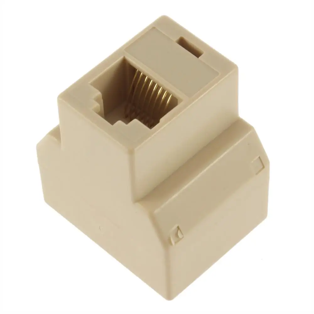 5 PCs RJ45 Female Splitter Connector Adapter 1 To 2 Ways LAN Ethernet Cord Network Cable Computer Cables Connectors | Компьютеры и
