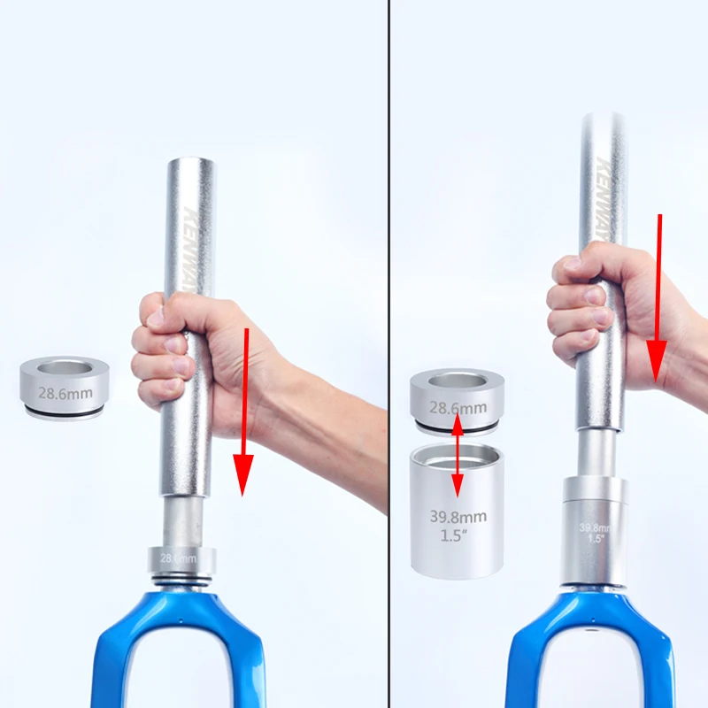 

Kenway Bike Tools Mountain Bike Fork Base Installation Tool Headset Bottom Washer Setting Tool for 28.6 1.5 1.25 Fork