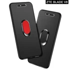 Чехол ZTE Blade V8 роскошный 5,2 дюймовый Мягкий Черный силиконовый магнитный автомобильный держатель Чехол с кольцом для ZTE Blade V8 Чехол для телефона s