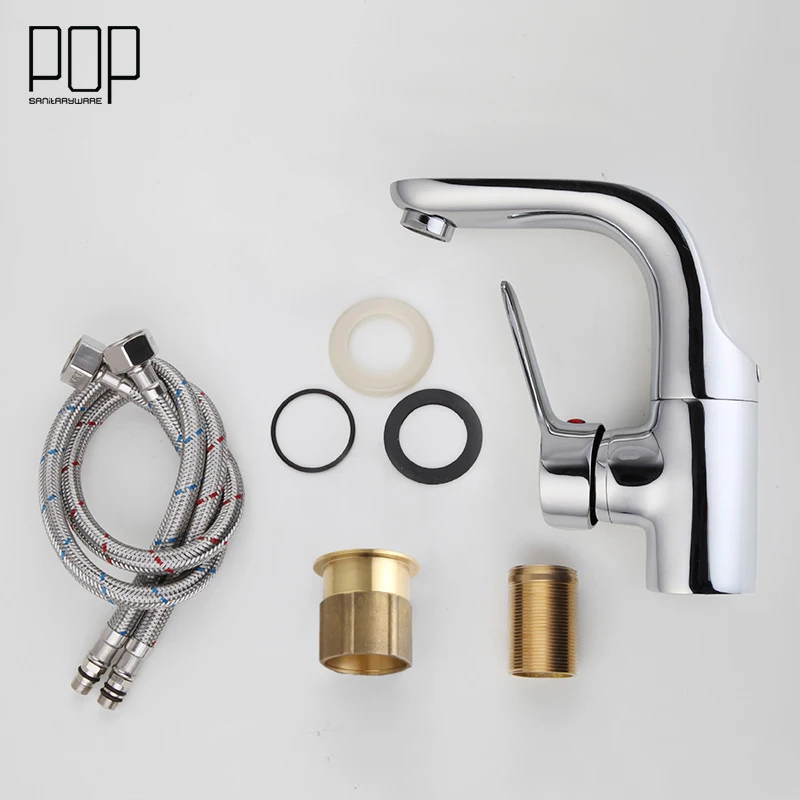 Кран для раковины из твердой латуни с одной ручкой кран холодной и горячей воды