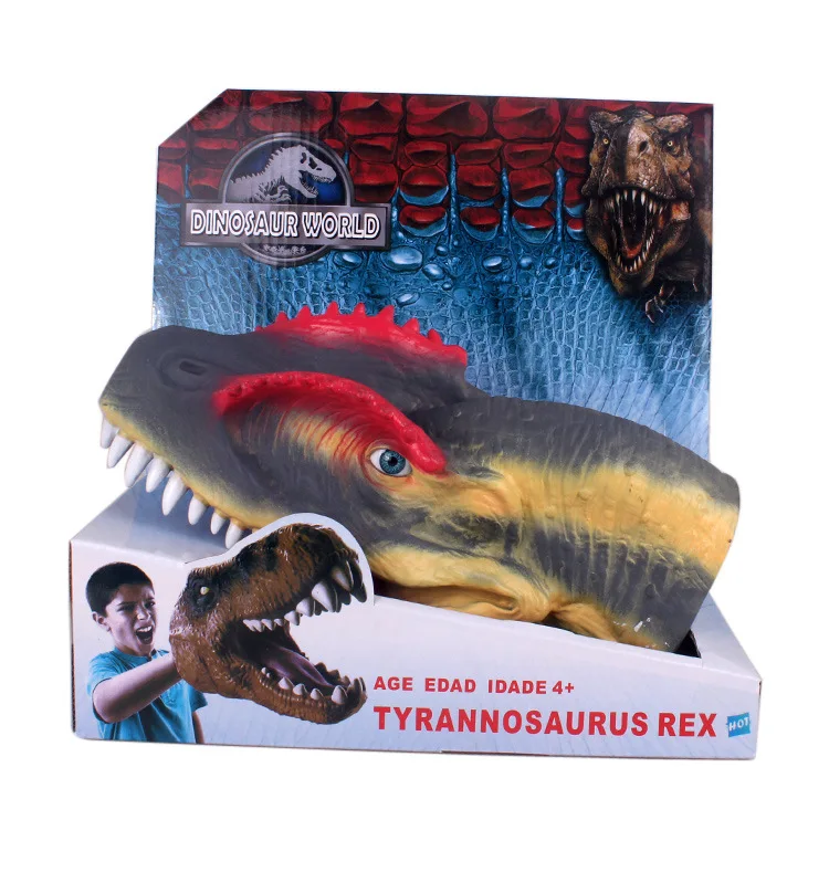 Hand puppet Jurassic World Baryonyx Tyrannosaurus Rex Velociraptor claws Head gloves Kid Toys Model Action Figures Birthday gift | Игрушки и