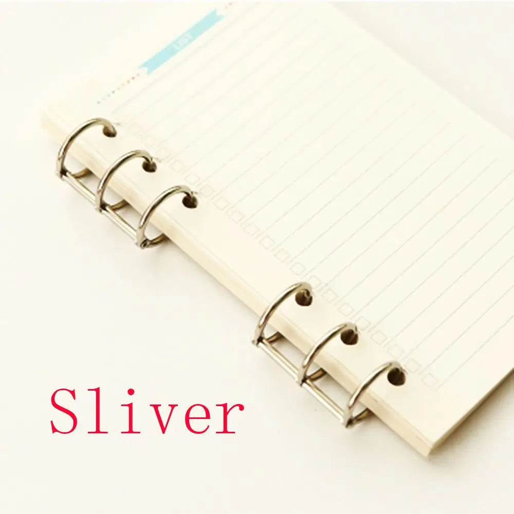 Sliver 2 шт./компл. A5/A6 ПВХ лента Washi лист планировщик подпакет пластина для спиральных Тетрадь Органайзер аксессуары внутренняя страница связующее вещество - Цвет: Sliver
