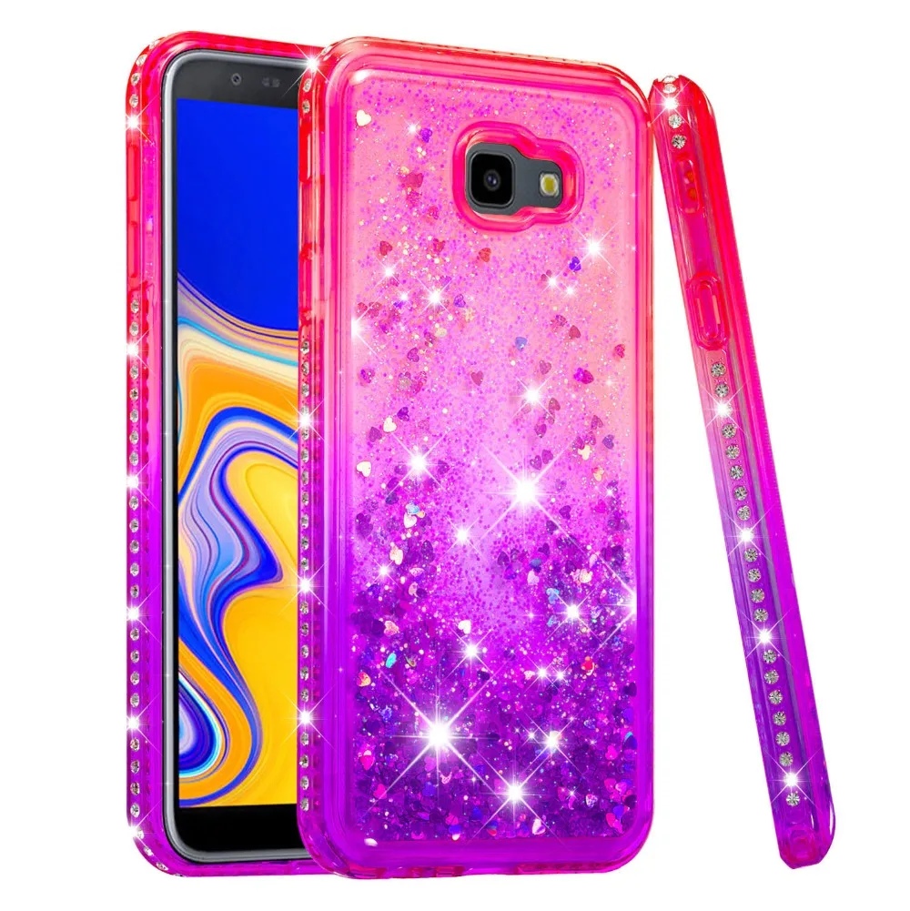 Блестящий блестящий чехол для samsung Galaxy J4 Plus, чехол для samsung J4 Plus с жидким зыбучим песком