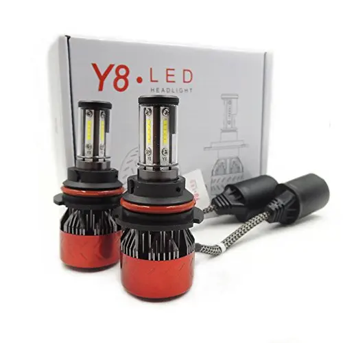 

9007 HB5 LED Headlight Bulbs Conversion Kits for Car Replace Kit 160W 18000LM 6000K White Lamps 4-Sided CSP Chips 2 Yr Warranty