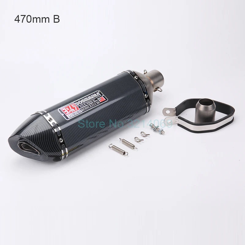 Универсальный глушитель для мотоцикла Yoshimura 570 мм 470 мм 370 мм из нержавеющей стали Универсальный 51 мм CBR300 ZX6R Z800 модифицированный Escape