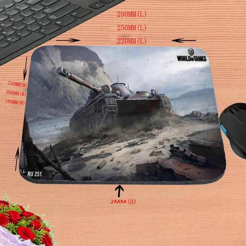 Популярный 4 шт. коврик для мыши Mairuige World of Tank игрового ПК Противоскользящий