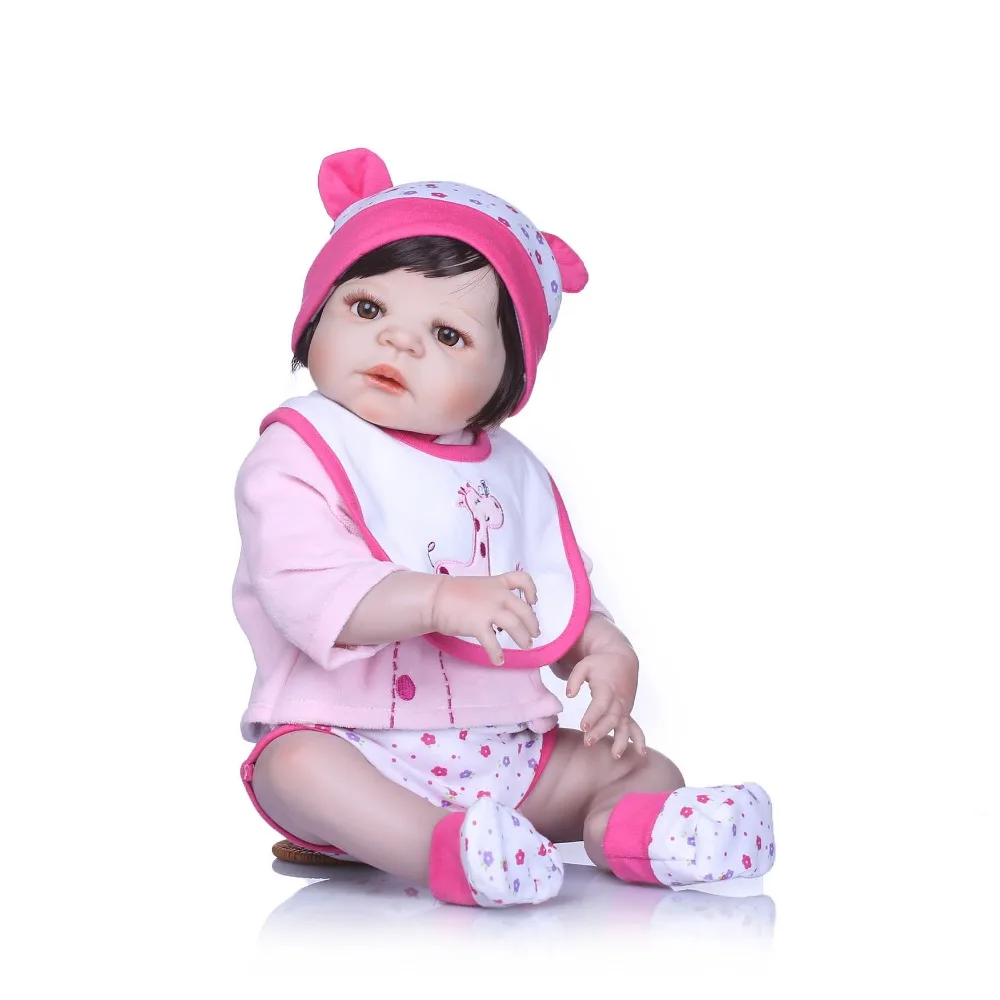 NPK 56 см реалистичные силиконовые куклы Reborn Baby Menina Alive для новорожденных полностью