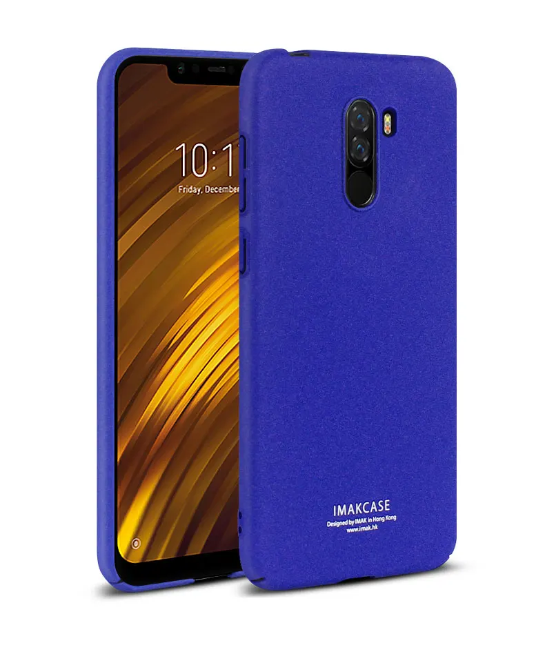 Xiaomi Pocophone F1 чехол IMAK матовый пластиковый чехол для задней крышки Pocophone F1 глобальная версия с пленкой