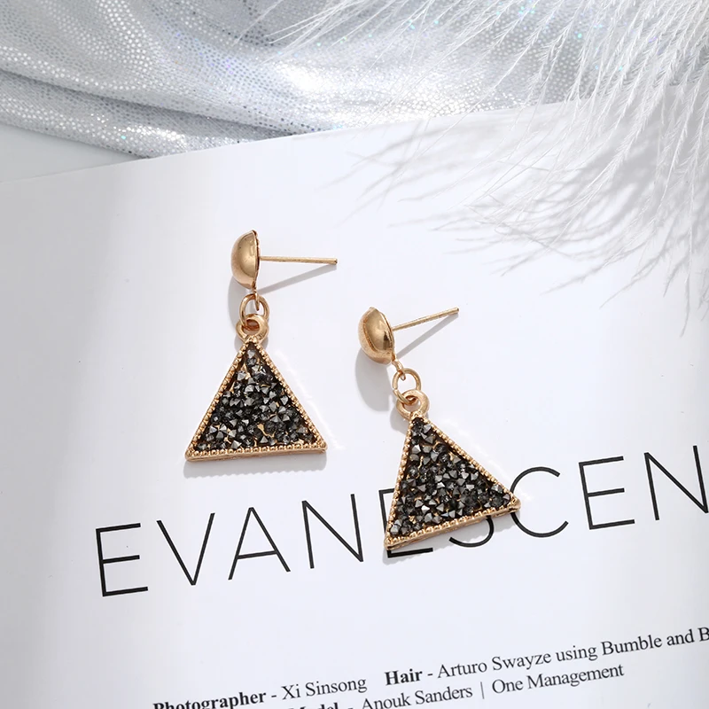 Женские золотистые серьги с кристаллами Oorbellen Aretes De Mujer новинка