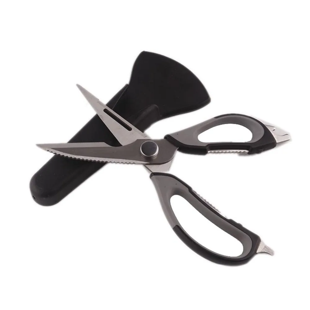 8 in 1 multi-function kitchen knife multifunctional stainless steel scissors bone vegetable slicer bottle opener shears | Дом и сад