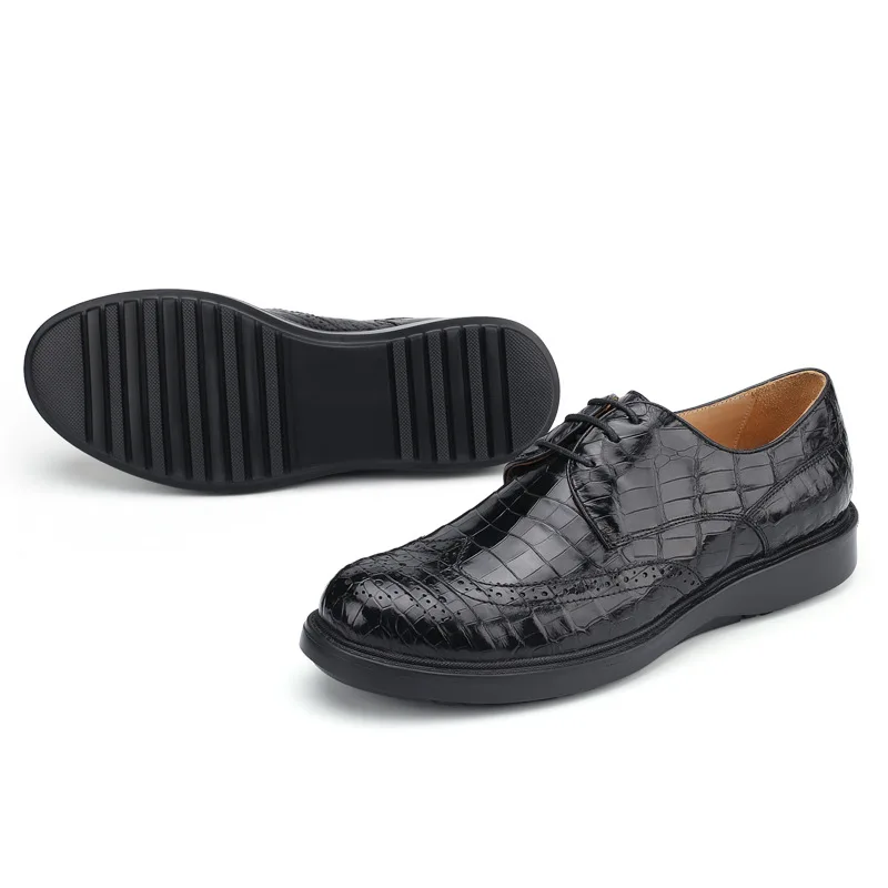 Брендовые мужские итальянские кожаные туфли Роскошные резные броги на шнуровке