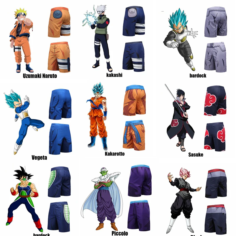 Dragon Ball Косплей Шорты для плавания летние мужские пляжные шорты Гоку Шорты для купания быстросохнущие плавки для плавания штаны для серфинга купальный костюм