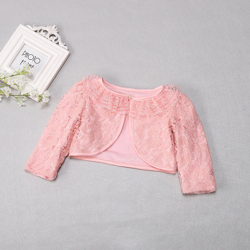 New Baby Girls Bolero Toddler Long Sleeves Lace Short Jacket Fashion Newborn Coat for Wedding Party | Детская одежда и обувь