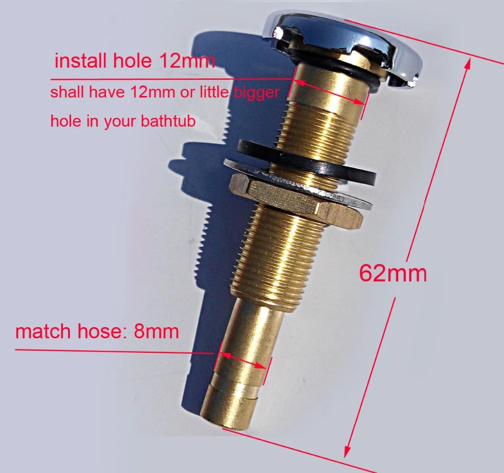 Ванна струя воздуха спа латунная воздушная пузыря с хромовым покрытием горячая