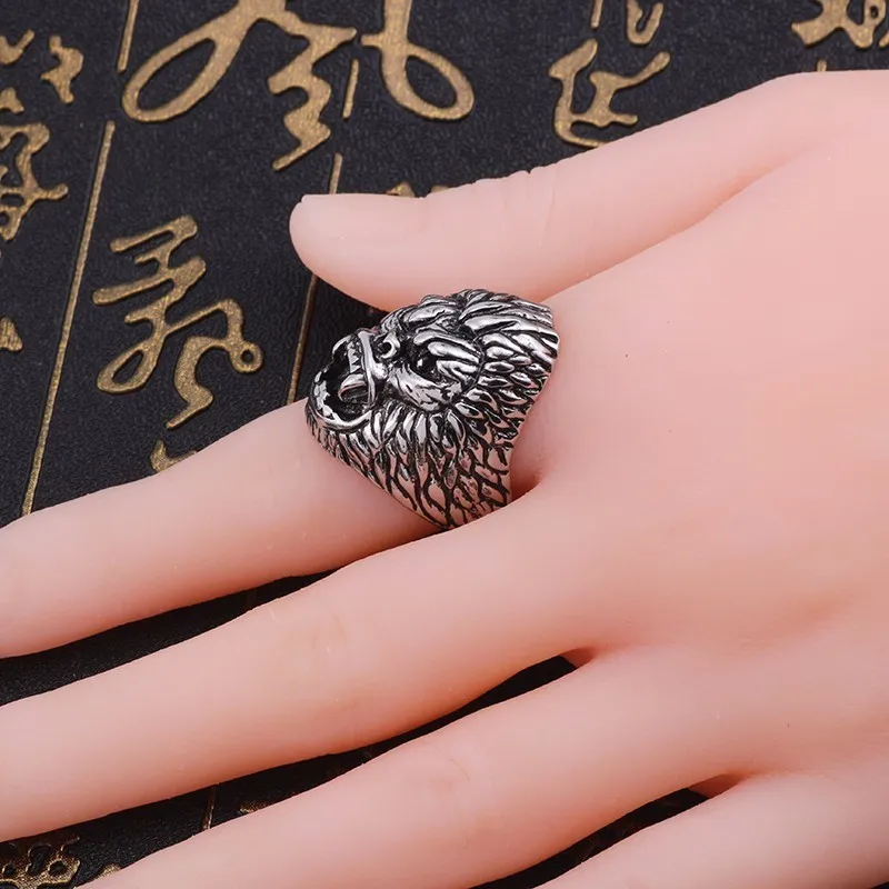 Властное кольцо в виде животного повязка на голову орангутана стиле ретро панк