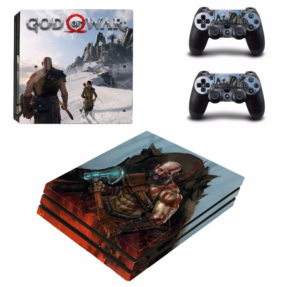 Наклейки God of War 4 PS4 Pro виниловые Стикеры для консоли и контроллера Sony PlayStation Dualshock