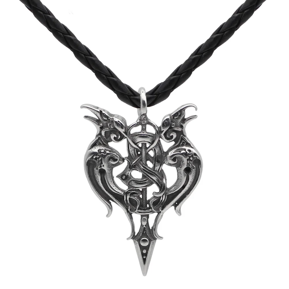 Мужской Амулет из нержавеющей стали 316L с вороном в виде молотка Тора|Ожерелья
