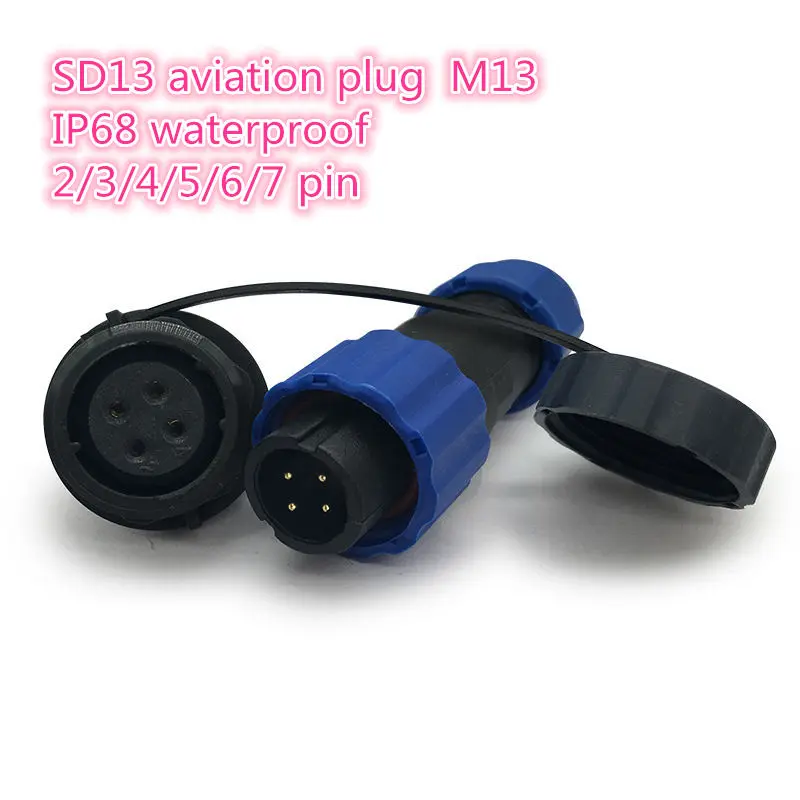 1 шт. AP057 SD13 Антенна Разъем M13 IP68 Водонепроницаемый авиационный разъем 2/3/4/5/6/7