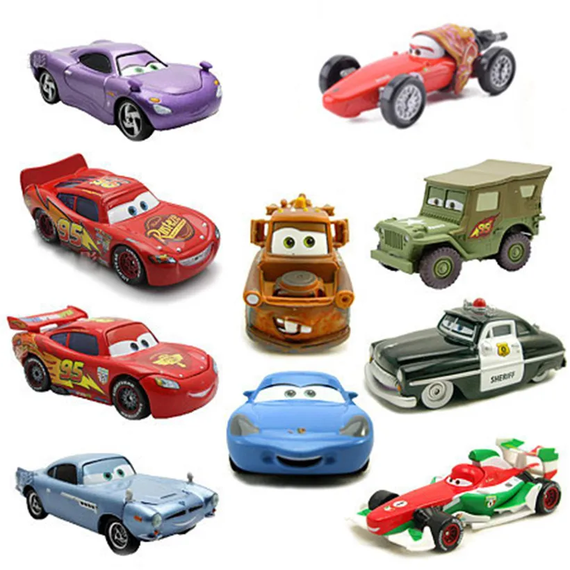 Машинки Disney Pixar Тачки 2 и тачки 3 гоночная семья Молнии Маккуин Джексон шторм литые