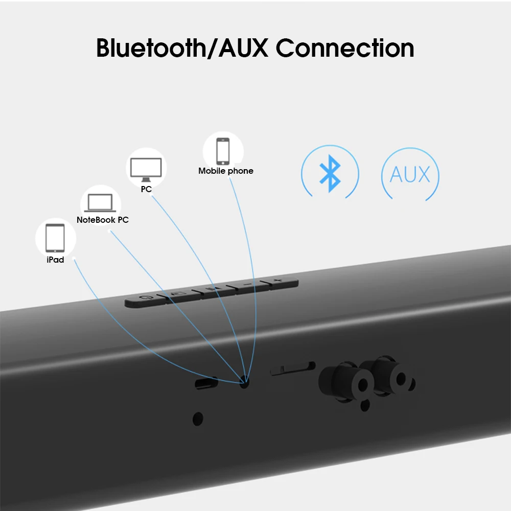 Новый BS-28B ТВ Bluetooth динамик 20 Вт Саундбар домашний кинотеатр Беспроводной 3D