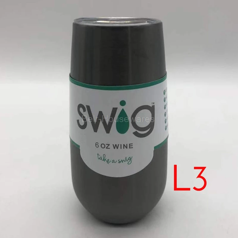 2019 swig L3 Stemless Swig винные чашки 6 унций стакан чашка из нержавеющей стали для шампанского термос Termo Vaso a o Inox - Цвет: 2019 swig L3
