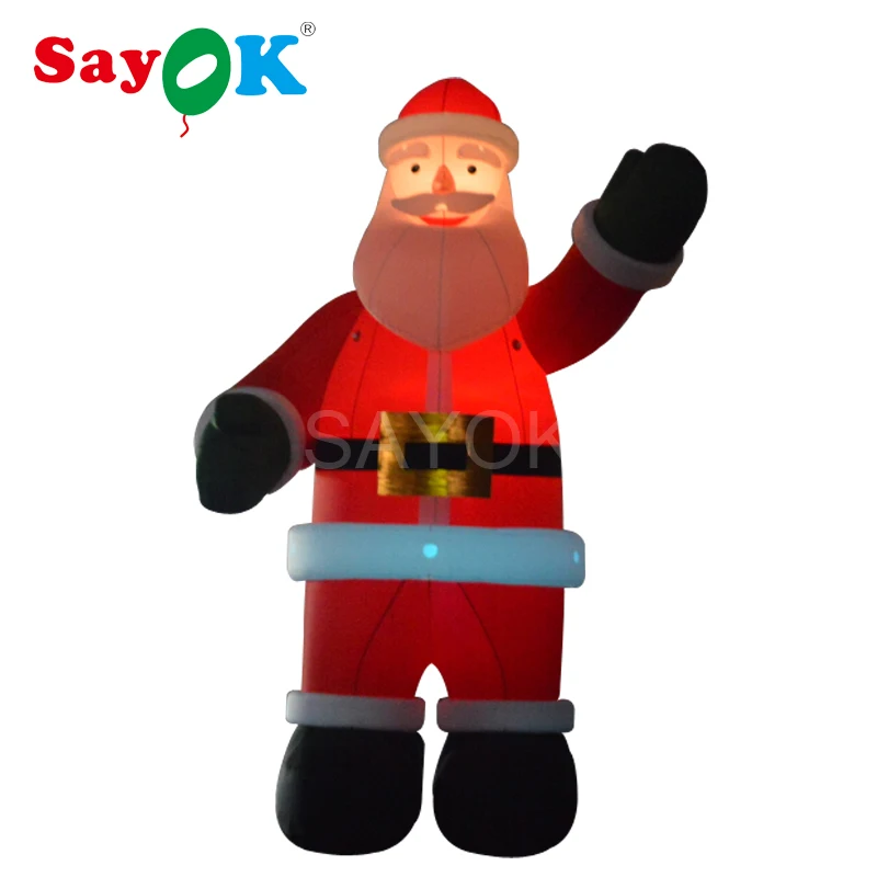 Sayok 16,4 футов надувной Санта-Клаус со светодиодной подсветкой гигантский надувной Санта-старый человек для Рождественского украшения наружного использования