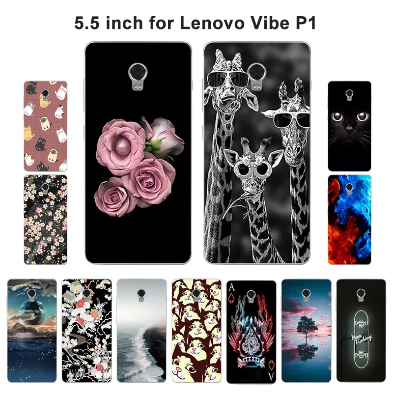 Чехол для телефона Lenovo Vibe P1 TPU мягкий чехол задней панели силиконовый с