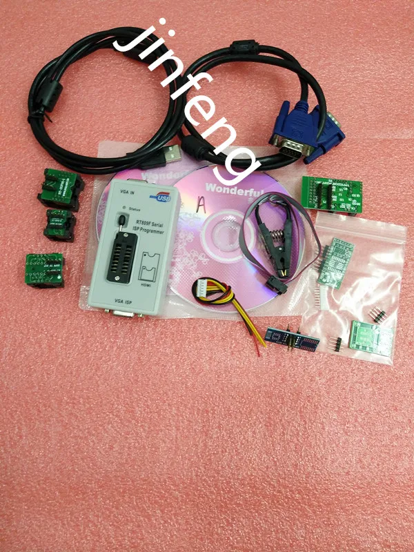 Rt809f программист + 7 Адаптеры для сим карт SOP16 SOP20 IC клип читатель материнской плате