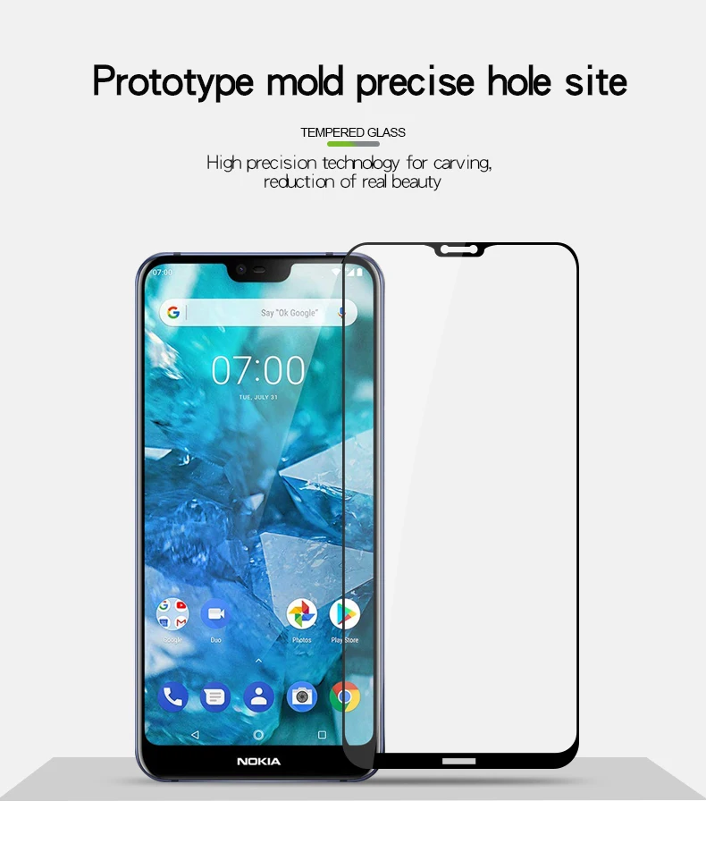 Для Nokia 7,1 закаленное стекло MOFi 9H Защитная пленка для Nokia 7,1 защита экрана закаленное стекло