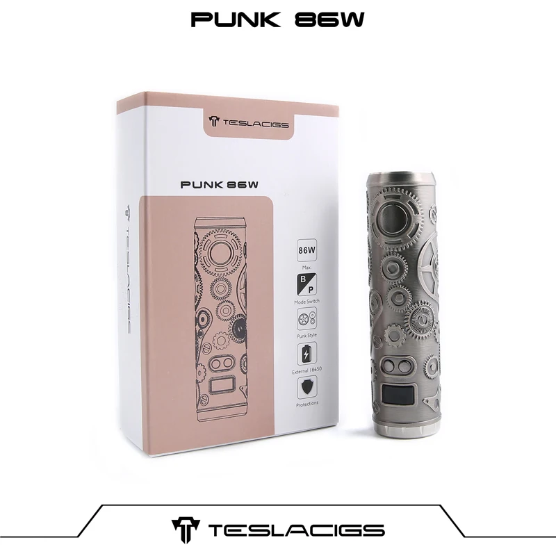Новинка Tesla Punk 86 Вт механический мод Teslacigs электронная сигарета панк Vape питание от
