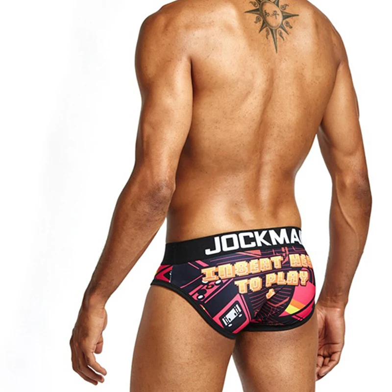

Jockmail Sexy Mens Underwear Briefs Cueca hombre Lingerie Slips Underpants Playful Printed calzoncillos homme Male Panties