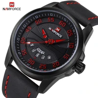 naviforce brand male fashion business watches waterproof leather strap week display calendar wristwatches mens relogio masculino