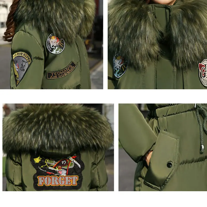 Ukraine Big Fur collar Winter 90% Duck down jacket women Parkas 2018 New Plus size Thicker female long Coat femme manteau hiver images - 6
