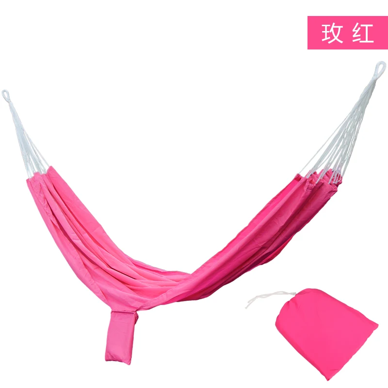 Red hammock VILEAD стабильный 200*80 см гамак Сверхлегкий Холст Кемпинг гамак изогнутый, деревянный Stick устойчивый сад качели подвесной стул радуга цвет - Цвет: Red hammock